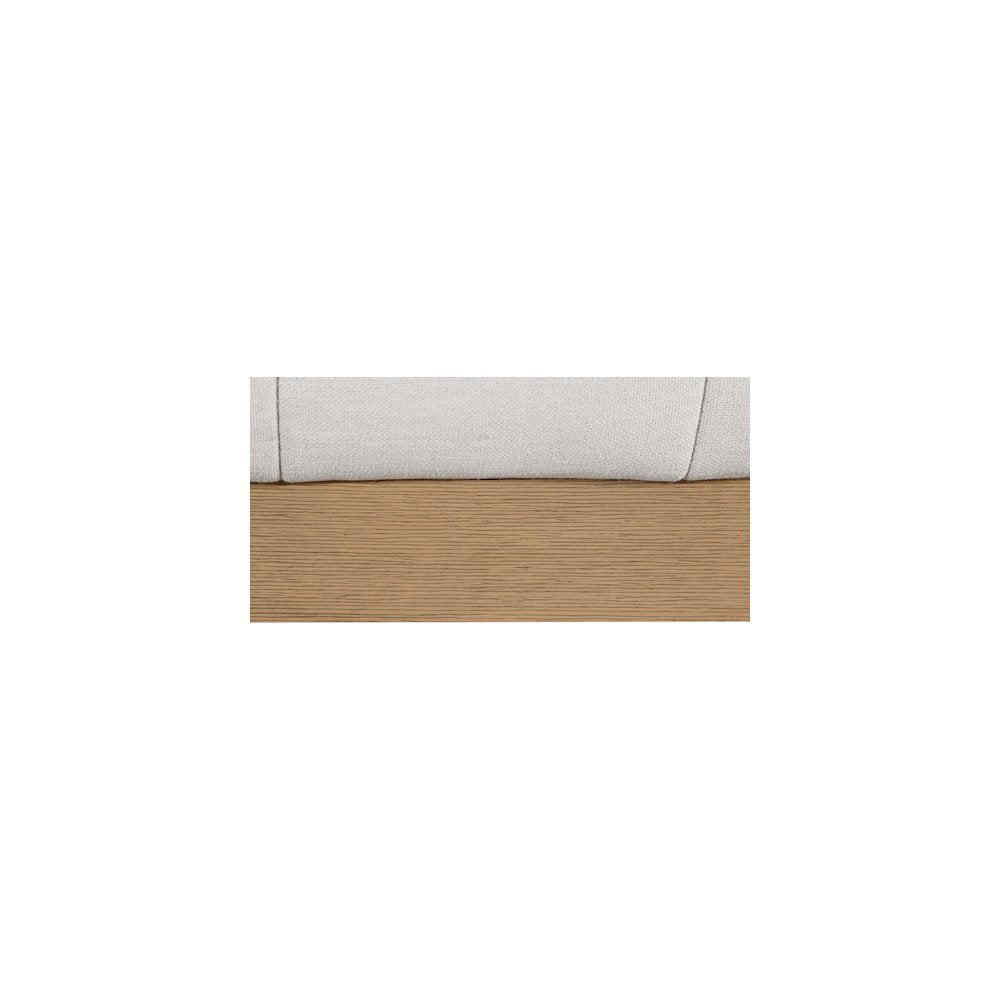 Lucia Cream Linen Textured Fabric King Bed