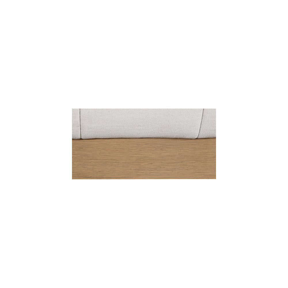 Lucia Cream Linen Textured Fabric Twin Bed