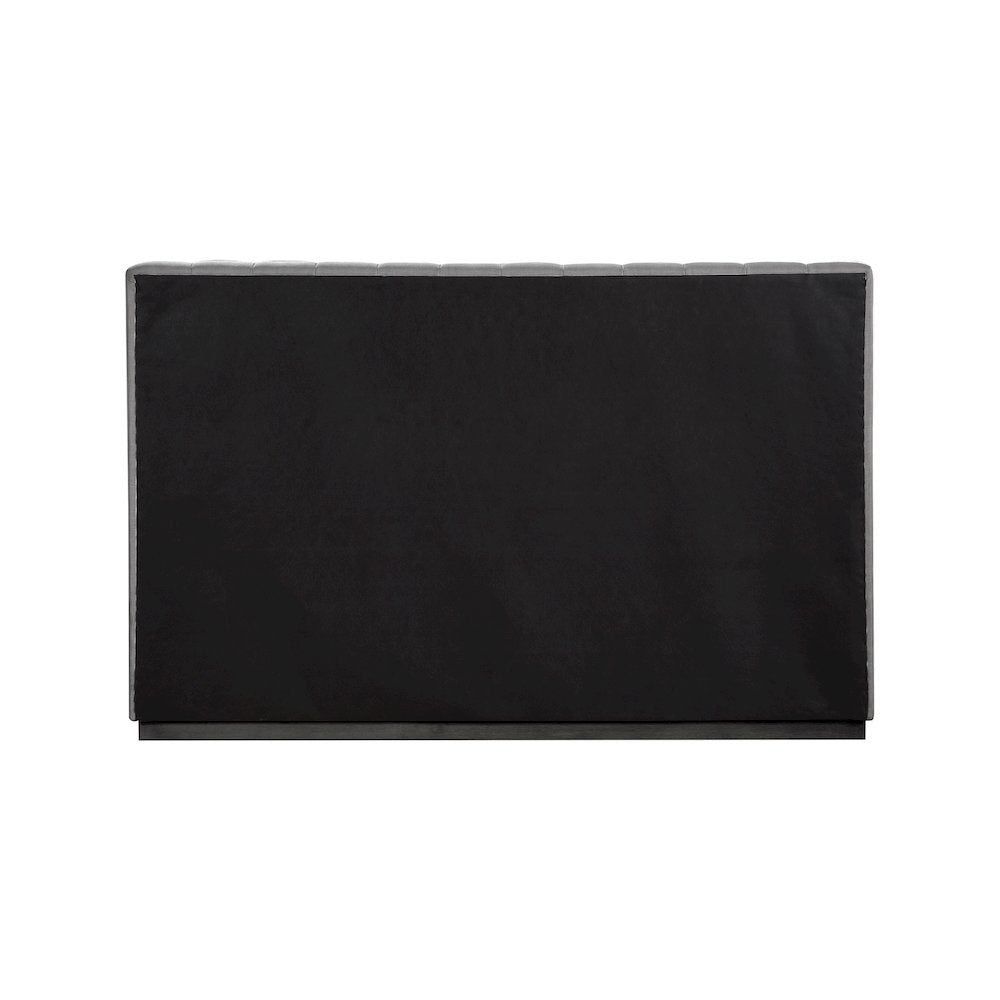 Lucia Grey Linen Textured Fabric King Bed