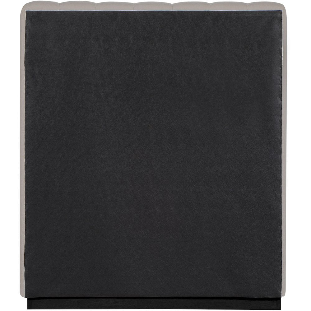 Lucia Grey Linen Textured Fabric Twin Bed
