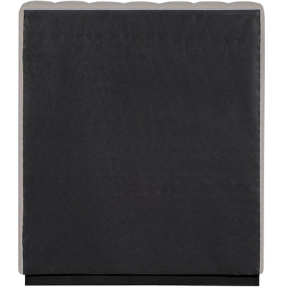 Lucia Grey Linen Textured Fabric Twin Bed