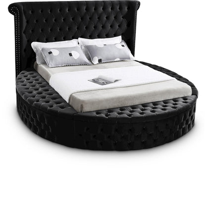 Luxus Black Velvet Full Bed
