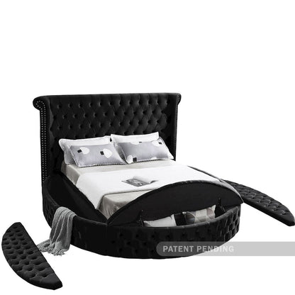 Luxus Black Velvet Full Bed