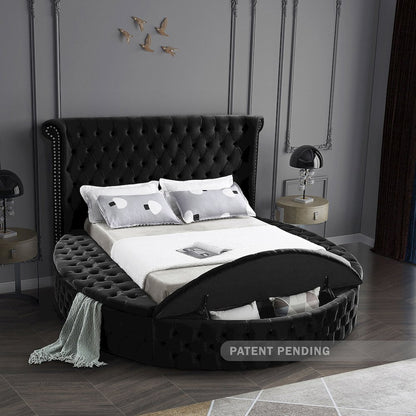 Luxus Black Velvet King Bed