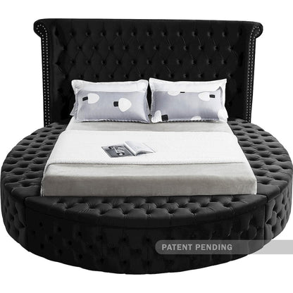 Luxus Black Velvet King Bed