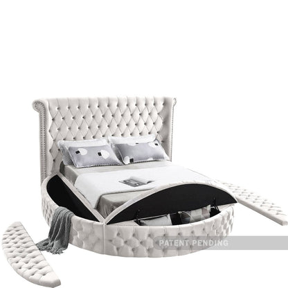 Luxus Cream Velvet King Bed