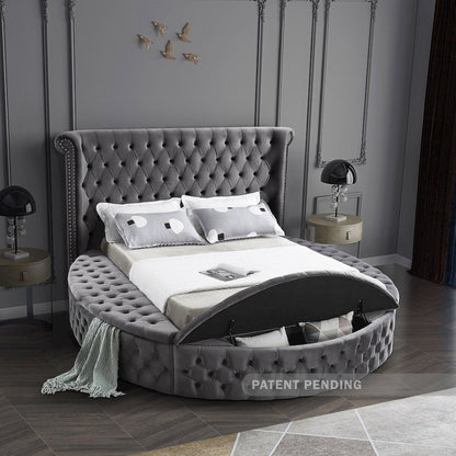 Luxus Grey Velvet Full Bed