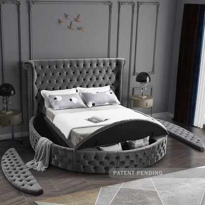 Luxus Grey Velvet Full Bed