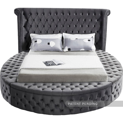 Luxus Grey Velvet Queen Bed