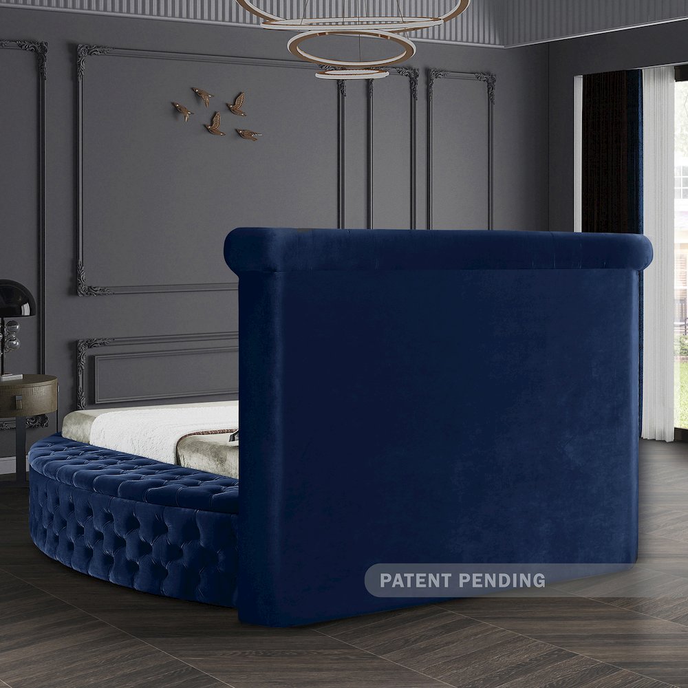 Luxus Navy Velvet Full Bed