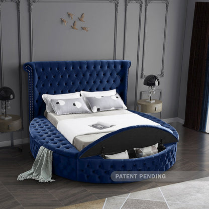 Luxus Navy Velvet Full Bed