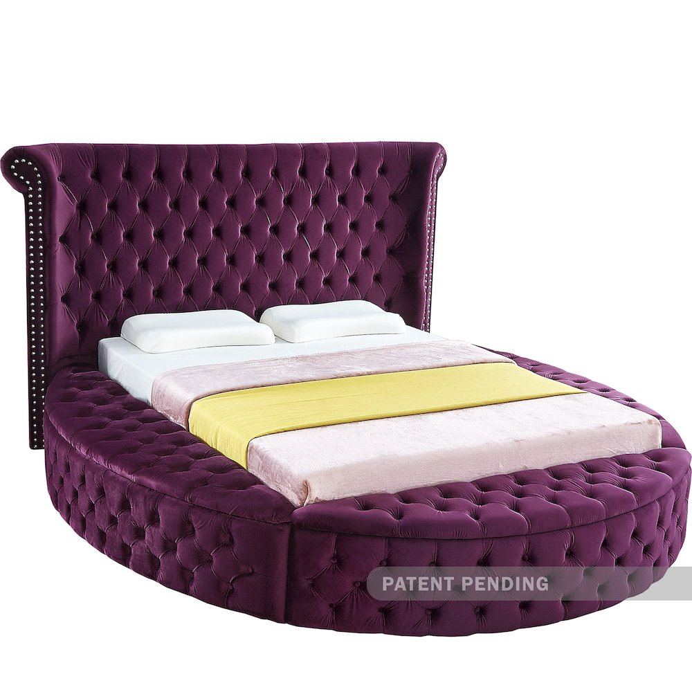 Luxus Purple Velvet Full Bed