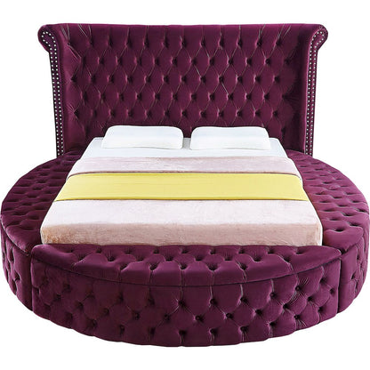 Luxus Purple Velvet Full Bed