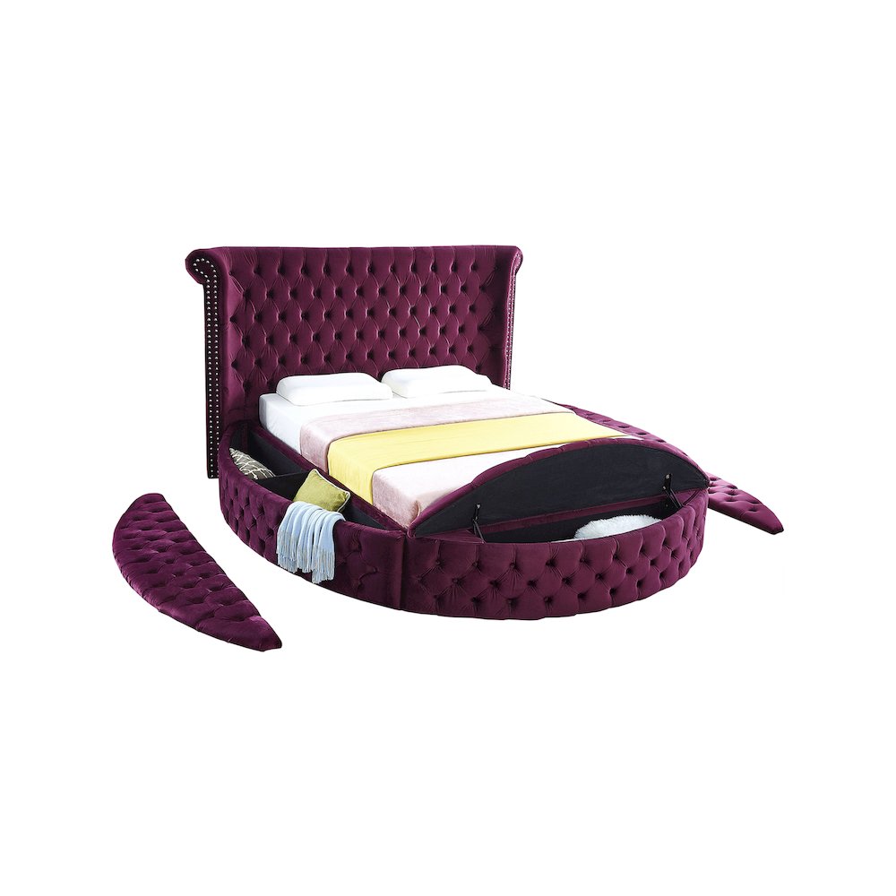 Luxus Purple Velvet Full Bed
