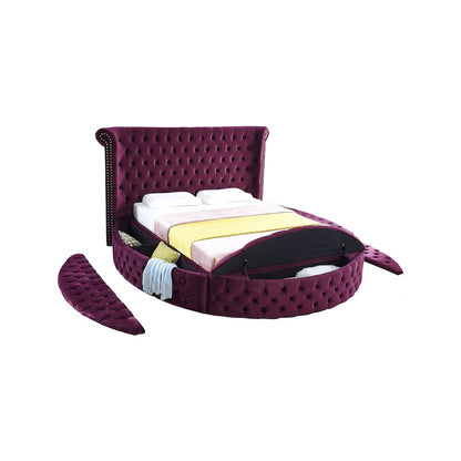 Luxus Purple Velvet Full Bed