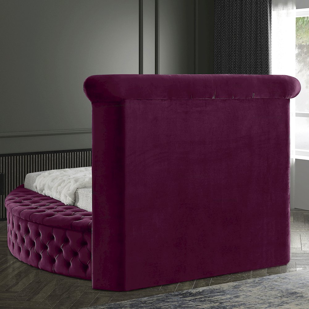 Luxus Purple Velvet Twin Bed