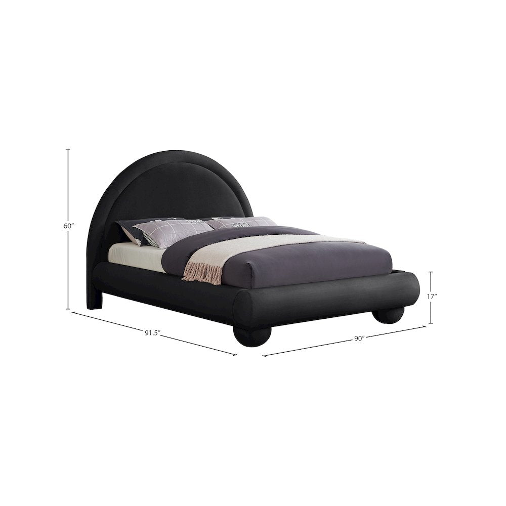 Madrid Black Velvet King Bed