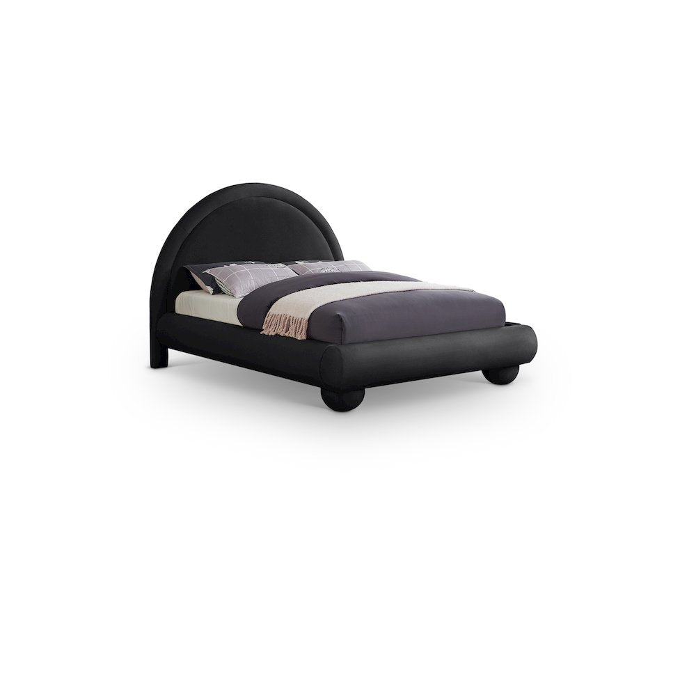 Madrid Black Velvet King Bed