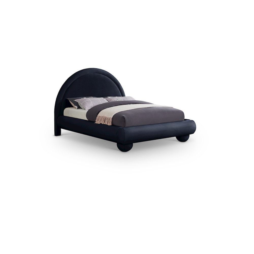 Madrid Navy Velvet King Bed