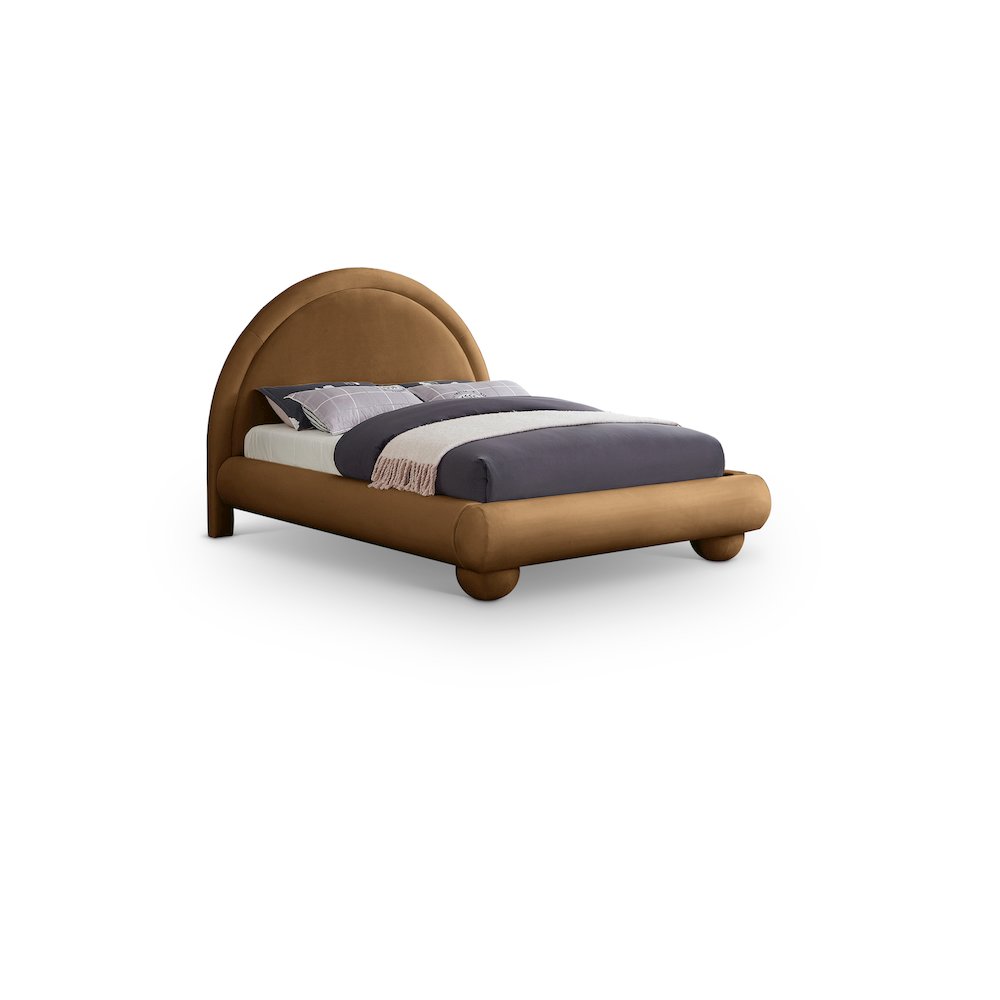 Madrid Saddle Velvet Queen Bed