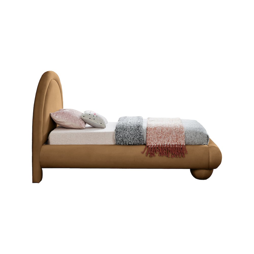 Madrid Saddle Velvet Twin Bed