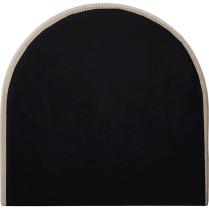 Madrid Taupe Velvet Twin Bed
