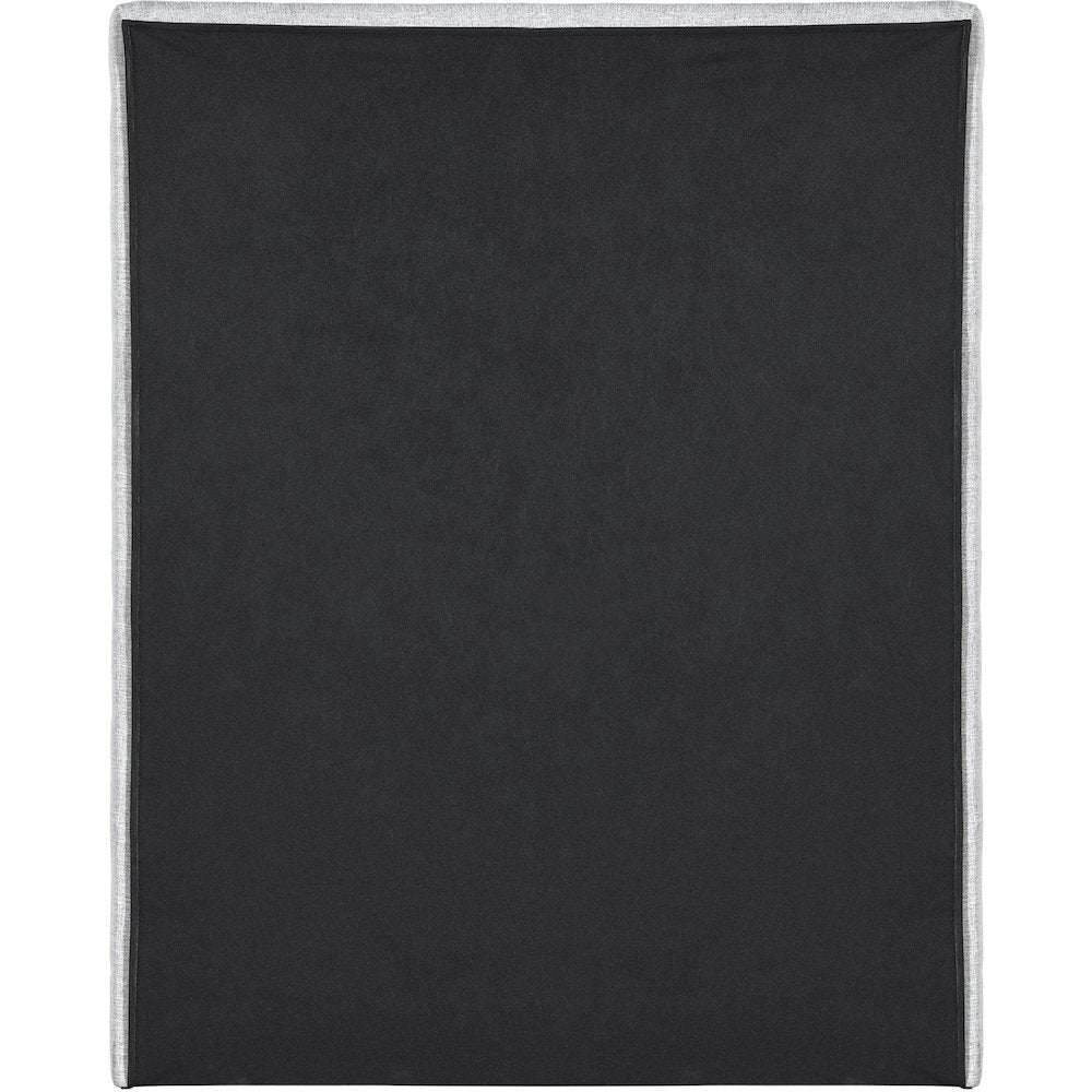 Maxwell Grey Linen Textured Fabric Twin Bed