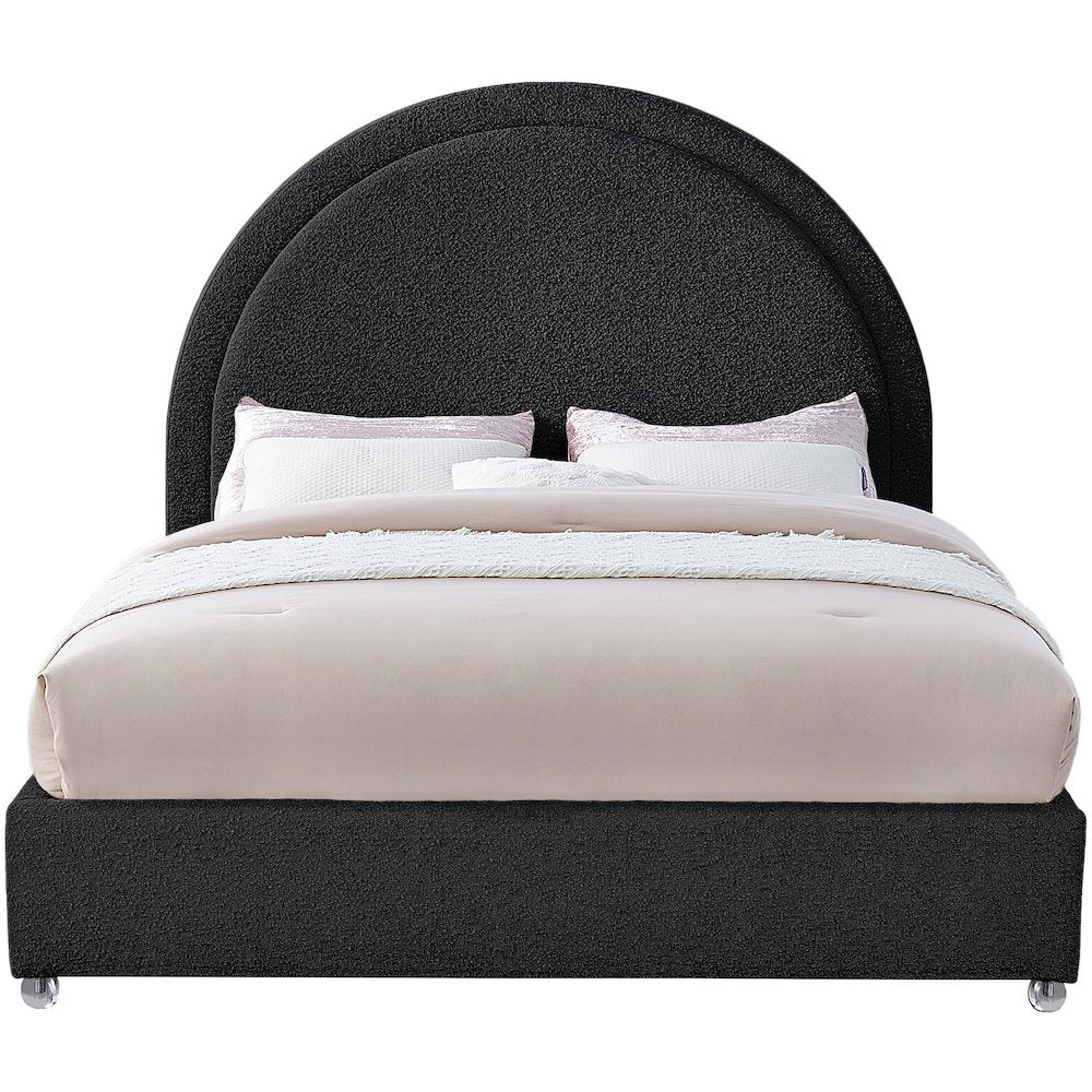 Milo Black Fabric Full Bed