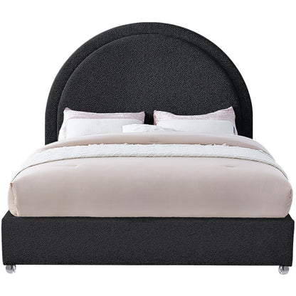 Milo Black Fabric King Bed