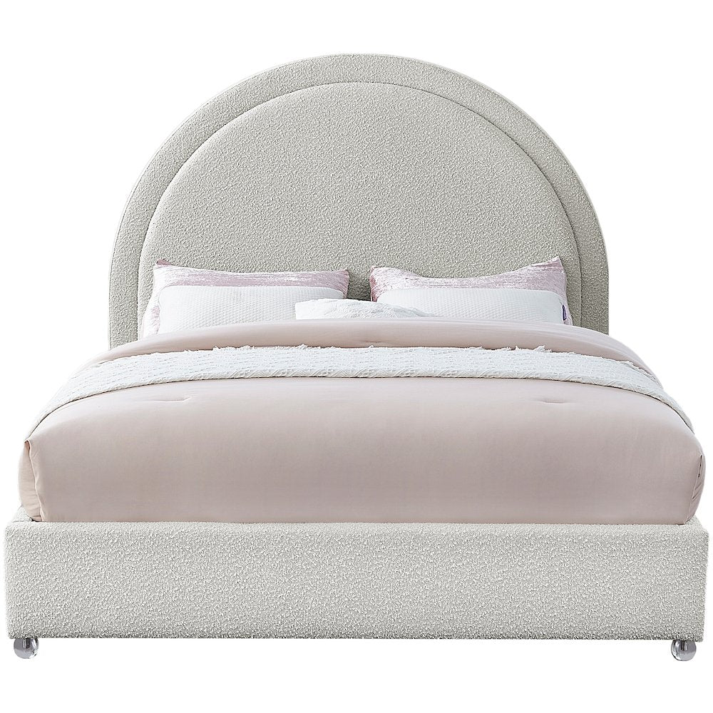 Milo Cream Fabric Full Bed