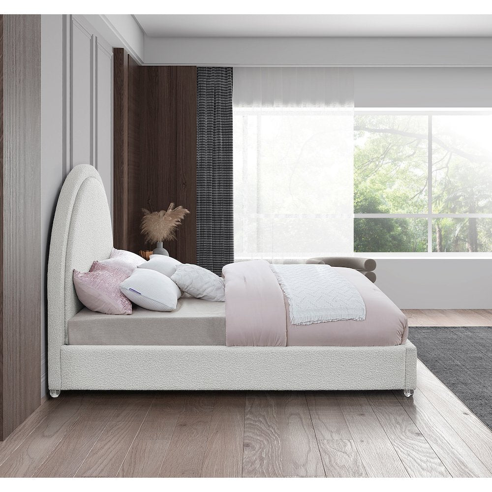 Milo Cream Fabric Full Bed