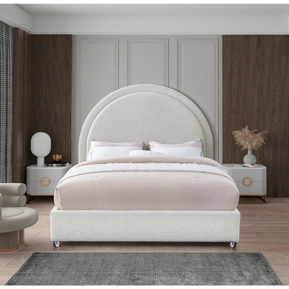 Milo Cream Fabric King Bed
