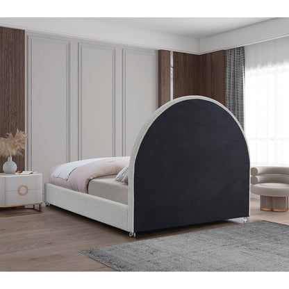 Milo Cream Fabric King Bed