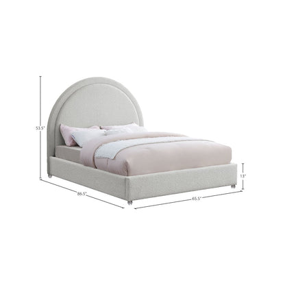 Milo Cream Fabric Queen Bed