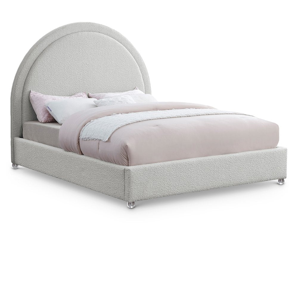 Milo Cream Fabric Queen Bed