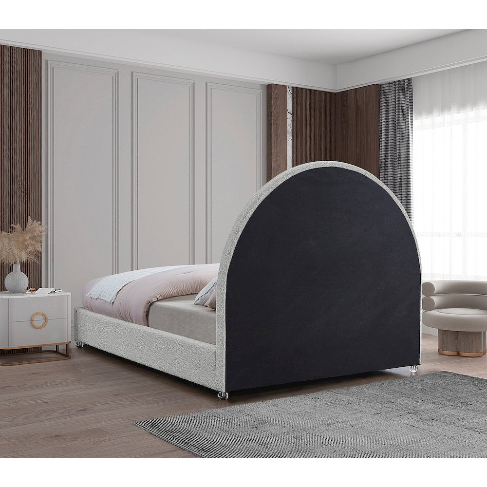 Milo Cream Fabric Queen Bed