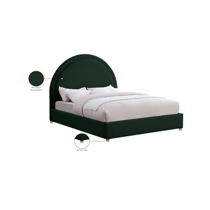 Milo Green Fabric King Bed