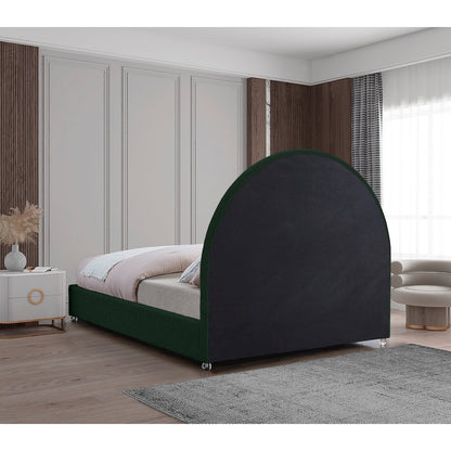 Milo Green Fabric Queen Bed