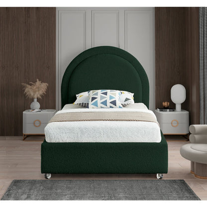 Milo Green Fabric Twin Bed