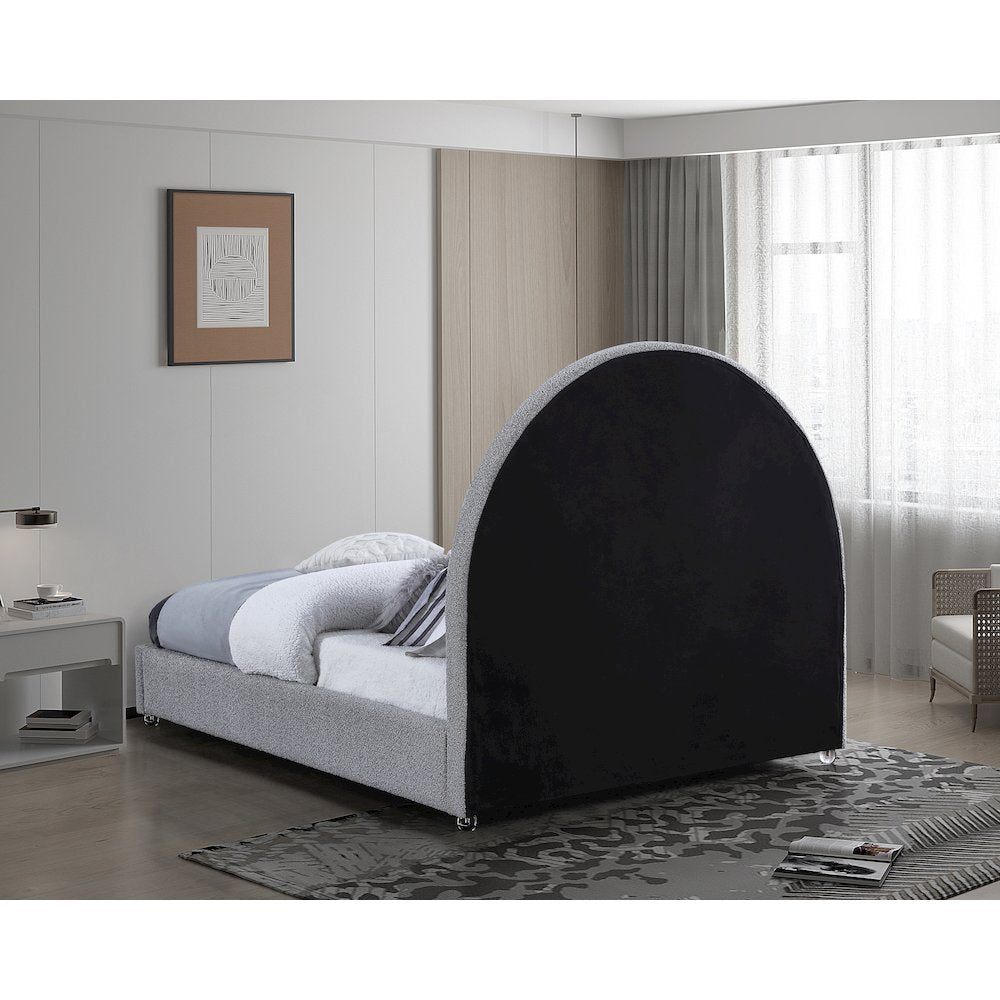 Milo Grey Fabric King Bed
