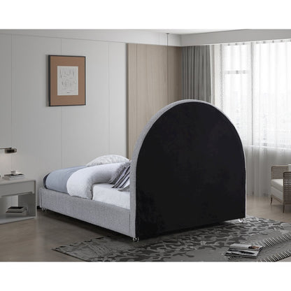 Milo Grey Fabric King Bed