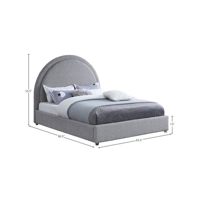 Milo Grey Fabric Queen Bed