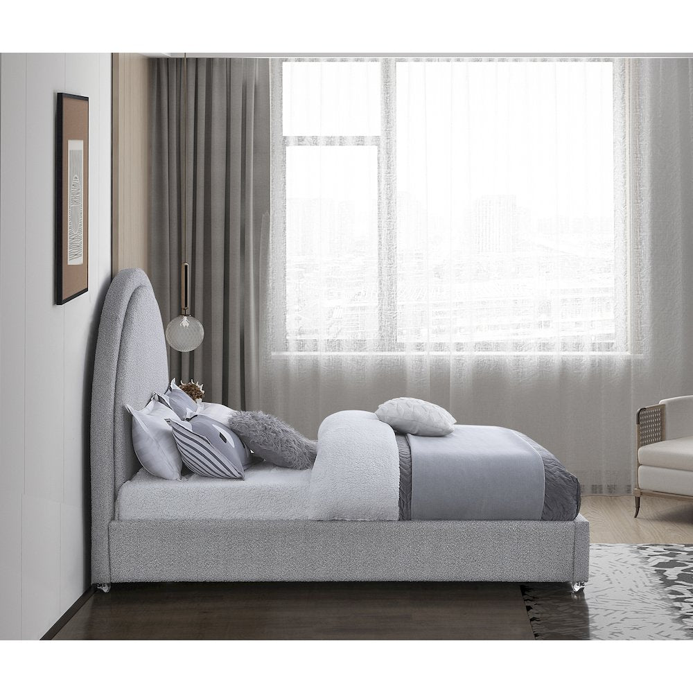 Milo Grey Fabric Queen Bed