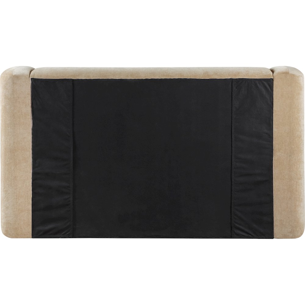 Modena Beige Chenille Fabric Upholstered King Bed