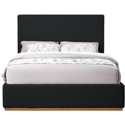 Monaco Black Boucle Fabric King Bed