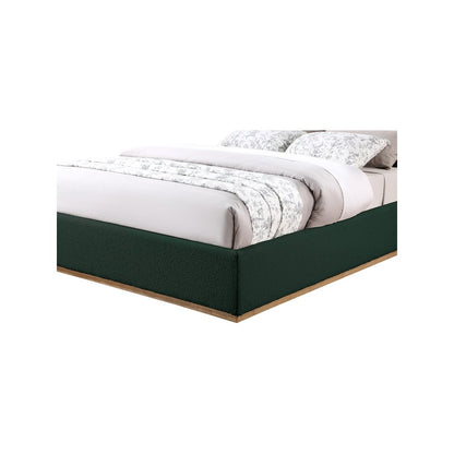 Monaco Green Boucle Fabric King Bed