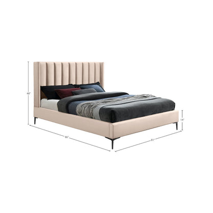 Nadia Pink Velvet King Bed