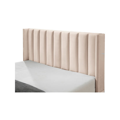 Nadia Pink Velvet King Bed