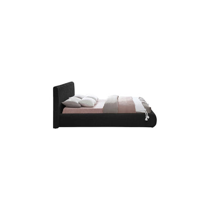 Nash Black Boucle Fabric Full Bed