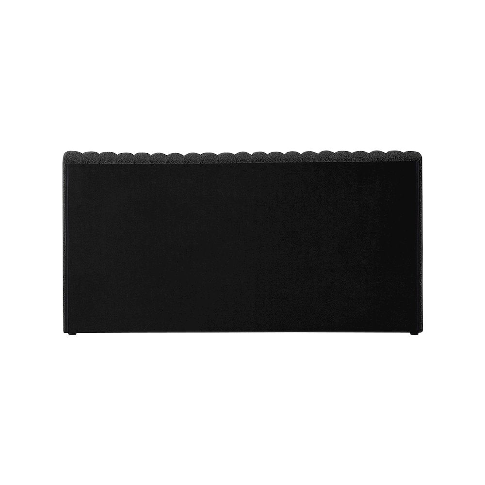 Nash Black Boucle Fabric Full Bed